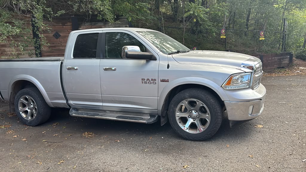 Finished RAM 1500 parked outside the shop
